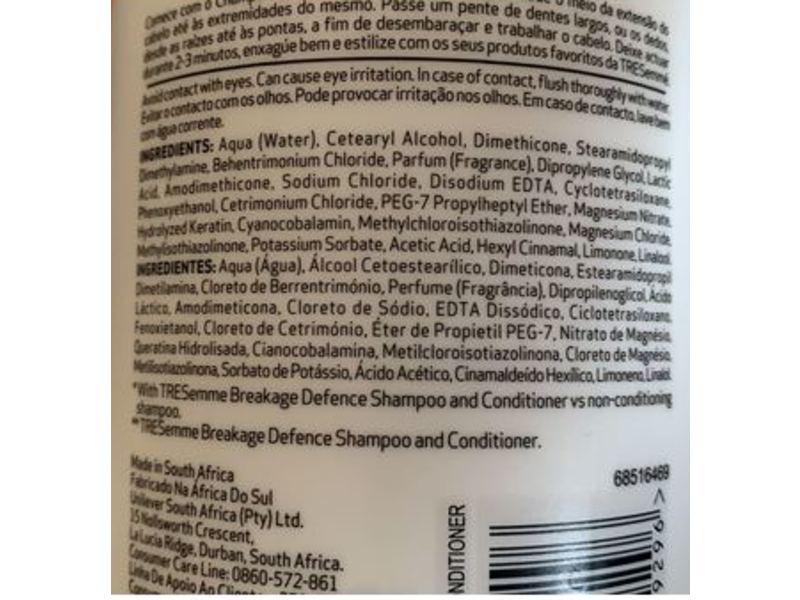 Tresemme Care & Protect Breakage Defence, Conditioner, Vitamin B12 And Keratin, 900 mL