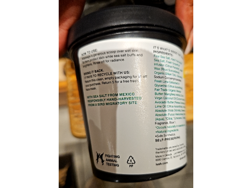 Lush Face & Body Scrub, Ocean Salt, 8.8 oz/250 g