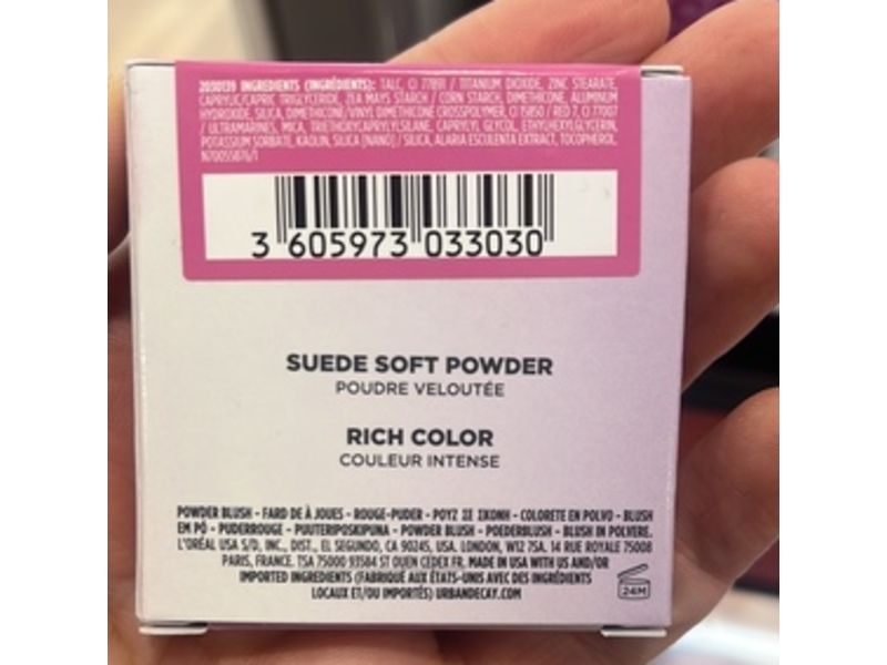 Urban Decay Face Bond Suede Powder Blush, Touch Me, 0.17 oz/5 g