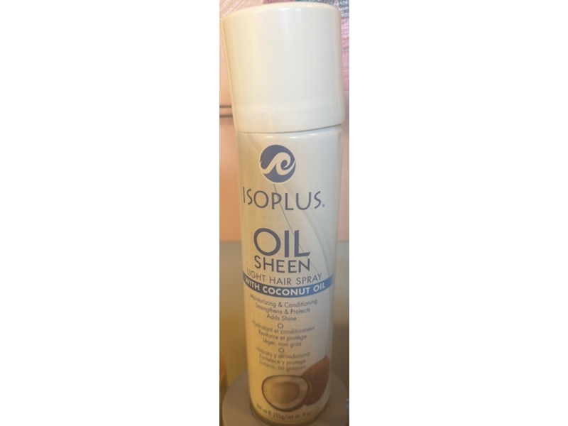 Isoplus Sheen Light Hair Spray, Coconut Oil, 9 oz/255 g