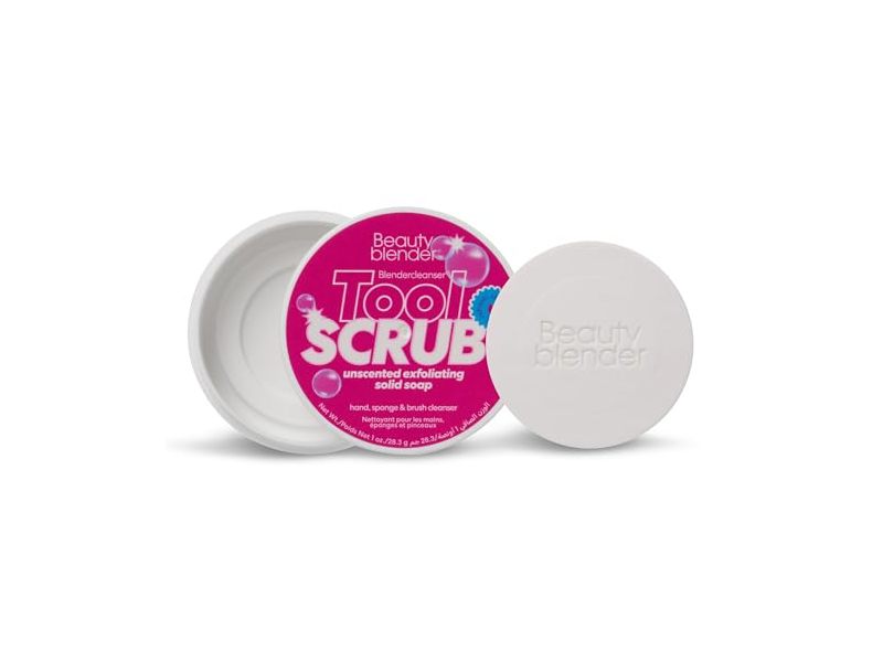 Beautyblender Blender Cleanser Tool Scrub, Unscented Exfoliating Solid Soap, Unscented, 1 oz/28.3 g