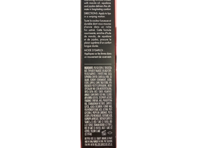 e.l.f. O Face Satin Lipstick, Own It Burnt Deep Red, 0.13 oz/3.8 g