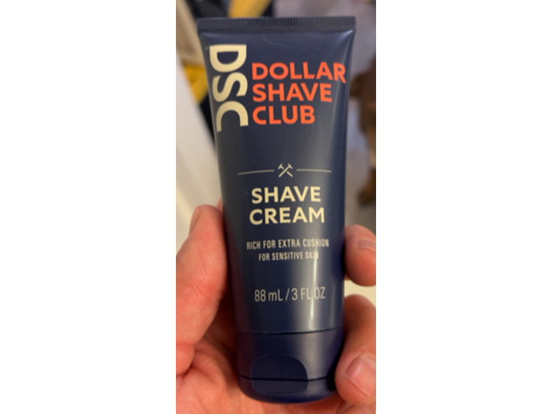 Dollar Shave Club Shave Cream, Sensitive Skin, 3 fl oz/88 mL