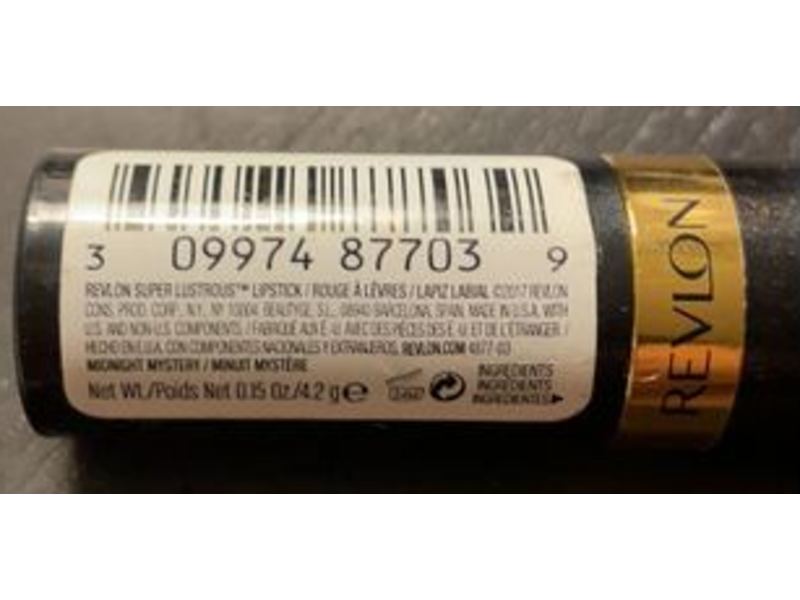 Revlon Super Lustrous Lipstick, Midnight Mystery, 0.15 oz/4.2 g