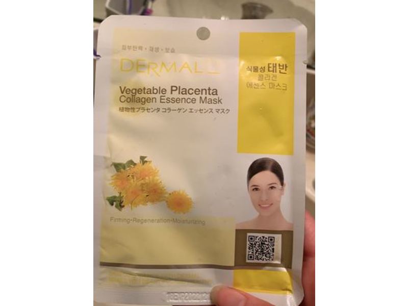 Dermal Collagen Essence Mask, Vegetable Placenta, 23 g, 1 Ct