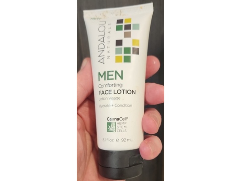 Andalou Naturals Men Face Lotion, Hemp Stem Cells, 3.1 fl oz/92 mL