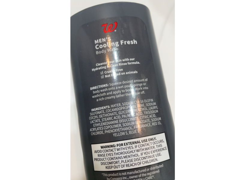 Walgreens Men's Body Wash, Cooling Fresh, 18 fl oz/532 mL