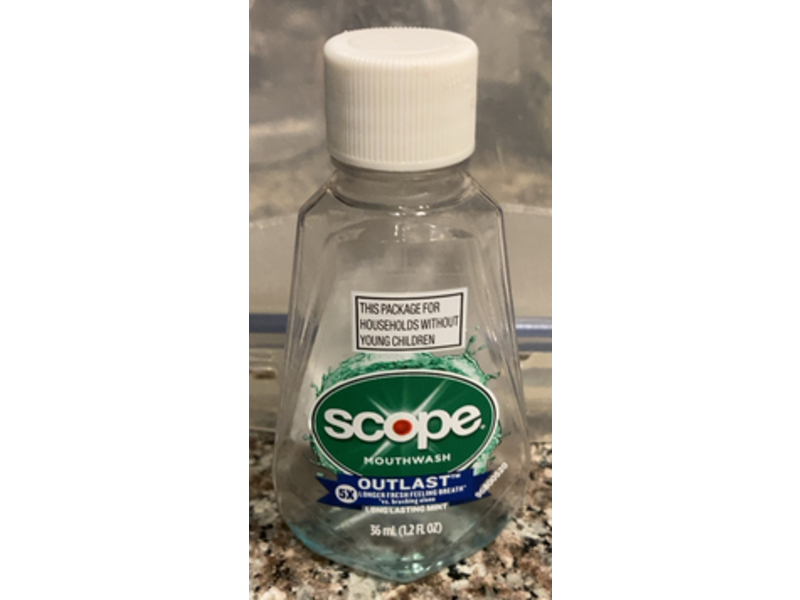 Scope Outlast Mouthwash, 1.2 fl oz/36 mL, Pack Of 48