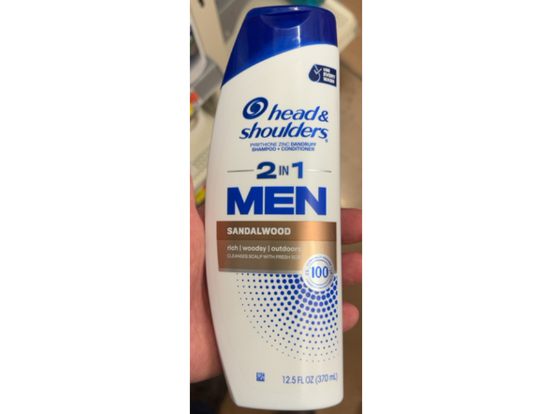 Head & Shoulders 2 In 1 Anti-Dandruff Shampoo + Conditioner, Sandalwood, 12.5 fl oz/370 mL
