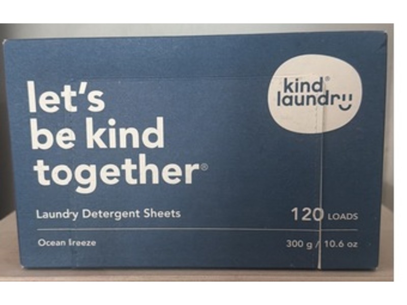 Kind Laundry Detergent Sheets, Ocean Breeze, 120 Loads, 10.6 oz/300 g