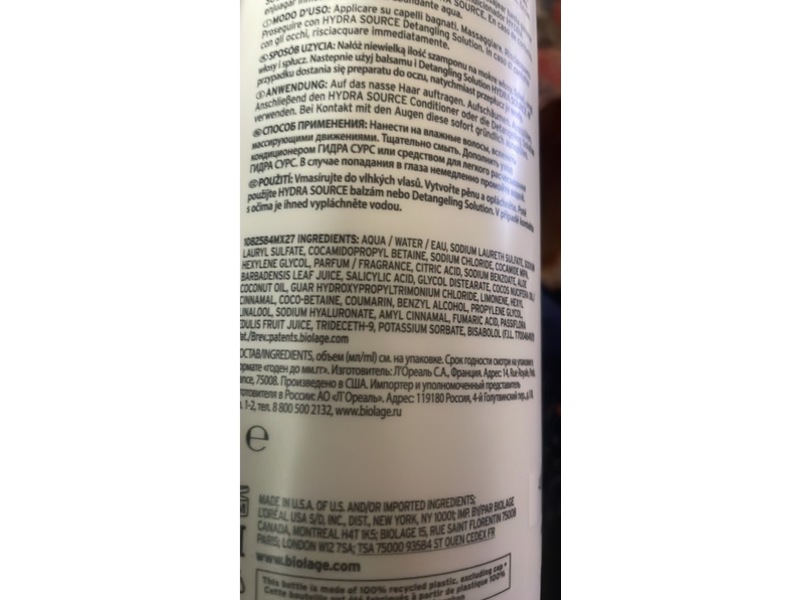 Biolage Hydra Source Shampoo, 33.8 fl oz/1 L