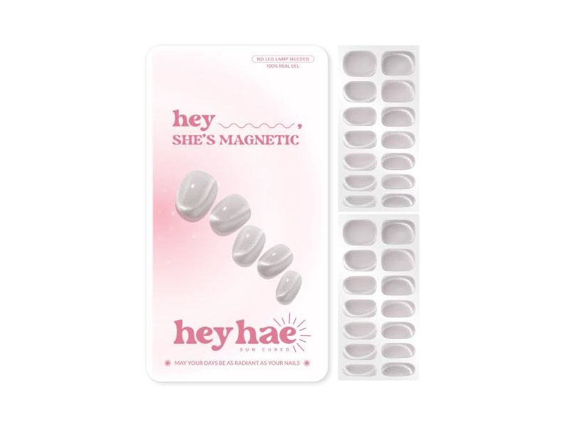 Heyhae Sun Cured, Hey She's Magnetic Nails, 28 Count
