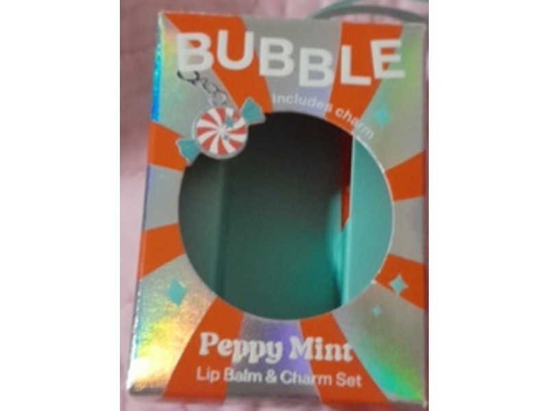 Bubble Skincare Lip Balm & Charm Set, Peppy Mint, 0.15 oz/4.4 g