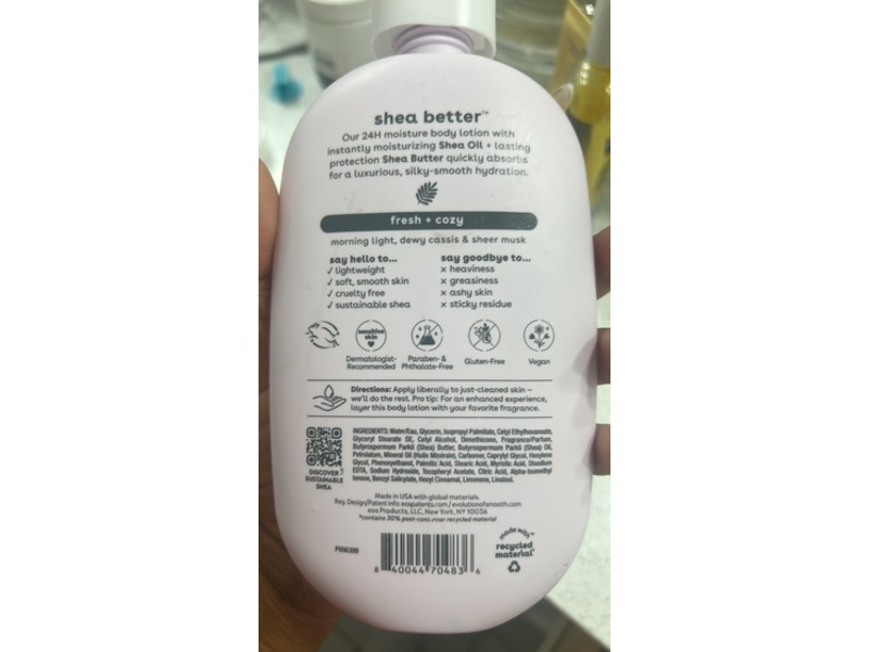 eos Shea Better Moisture Body Lotion, Fresh + Cozy, 16 fl oz/473 mL