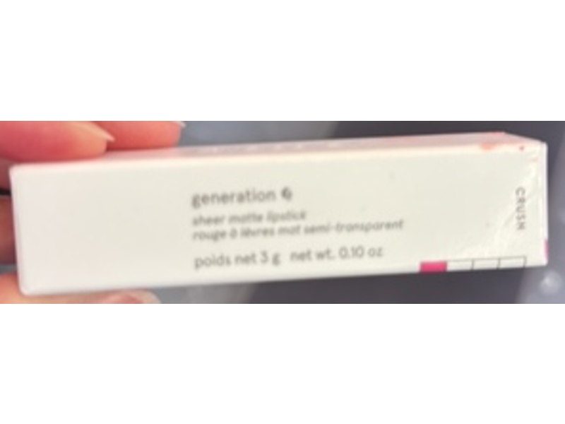 Glossier Generation G Sheet Matte Lipstick, Crush, 0.1 oz/3 g