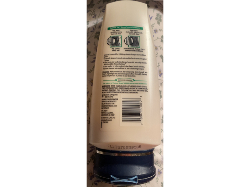 Pantene Pro-V Always Smooth Conditioner, 12.68 fl oz/375 mL