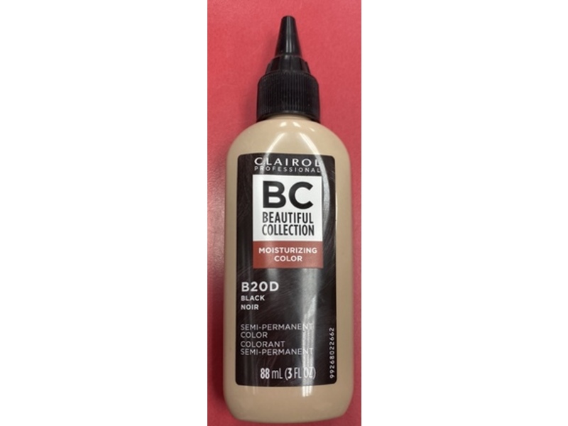 Clairol Professional Semi Permanent Hair Color, B20D Black Noir, 3 fl oz/88 mL