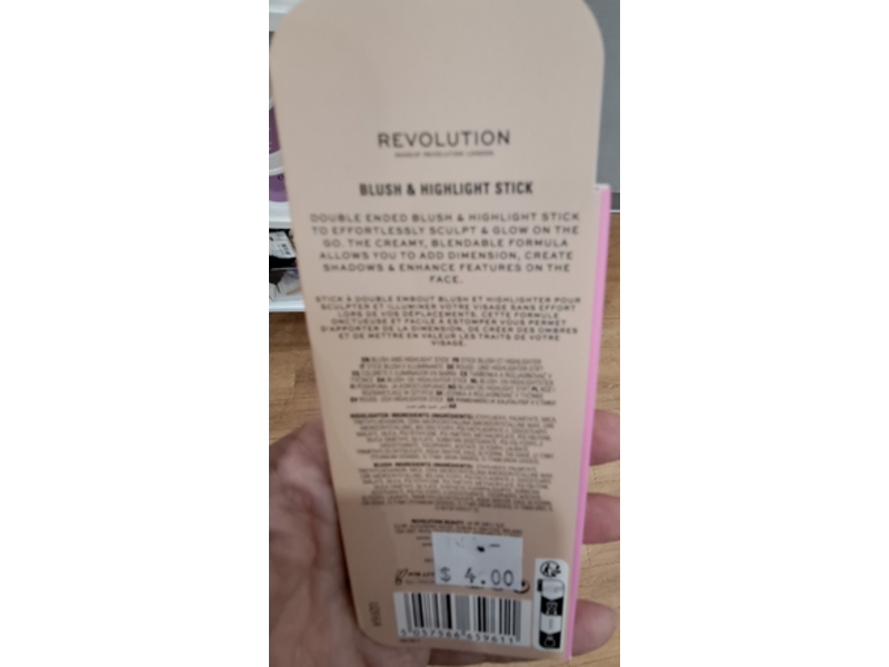 Makeup Revolution Blush and Highlighter Stick, Flushing Pink, 0.15 oz