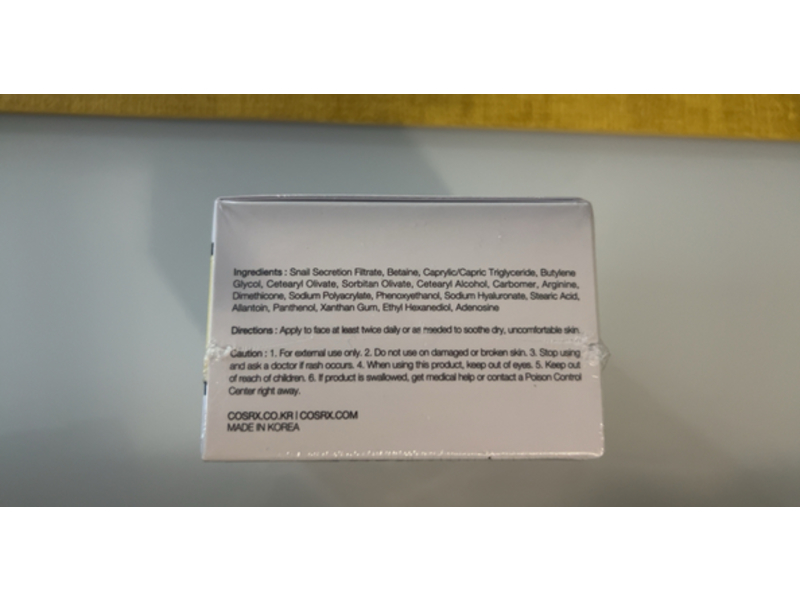 Cosrx Advanced Snail 92 All In One Cream, Snail Secretion Filtrate, 3.52 oz/100 g