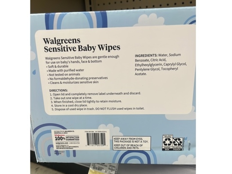 Walgreens Sensitive Baby Wipes, 384 Count