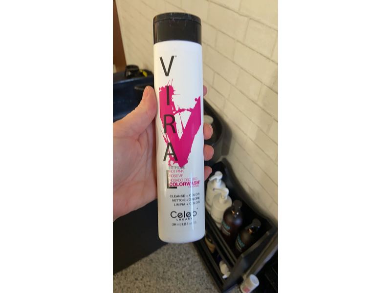 Celeb Luxury Viral Colorwash Color Depositing Shampoo, Hot Pink, 8.25 fl oz/244 mL