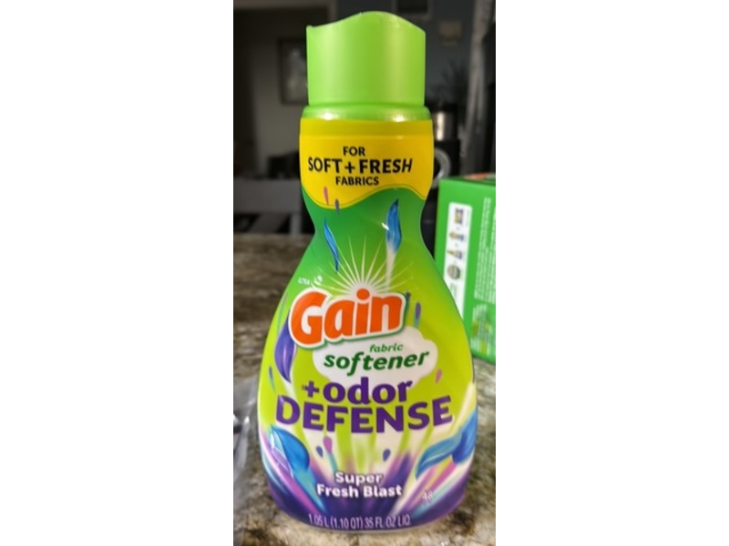 Gain Fabric Softener + Odor Defense, Super Freash Blast, 48 Loads, 35 fl oz/1.05 L, 4 Pack