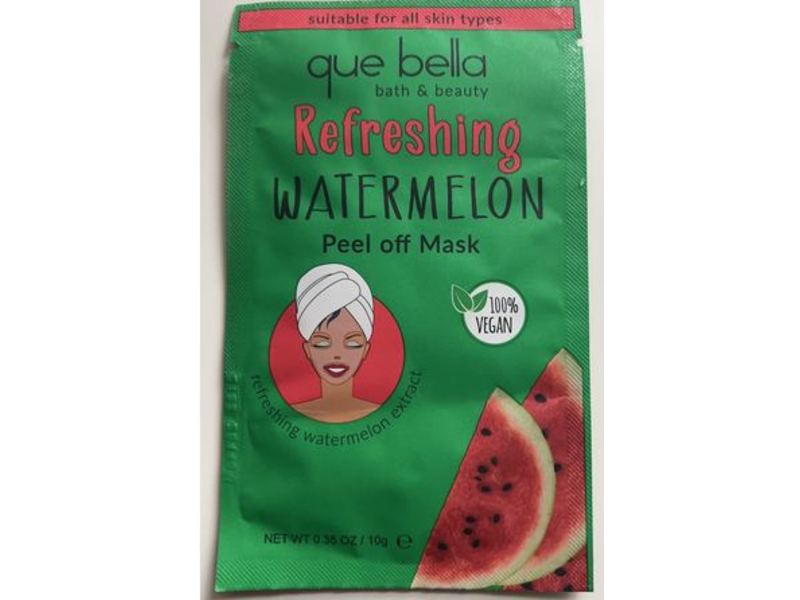 Que Bella Refreshing Peel Off Mask, Watermelon, 0.35 oz/10 g