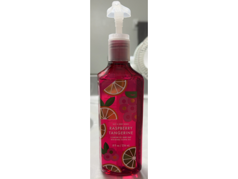 Bath & Body Works Cleansing Gel Hand Soap, Raspberry Tangerine, 8 fl oz/236 mL