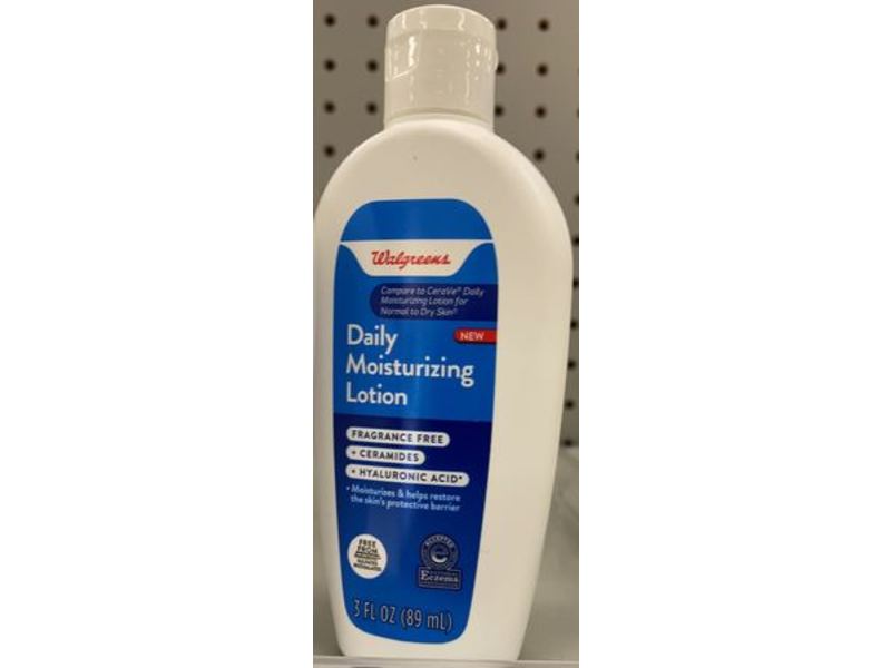 Walgreens Daily Moisturizing Lotion, Fragrance Free, 3 fl oz/89 mL