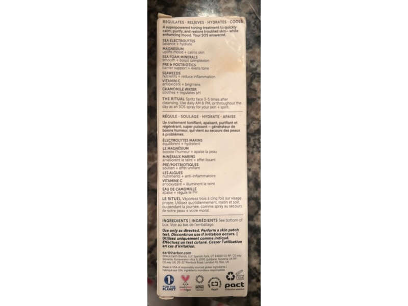 Earth Harbor Mystic Waters Mineralizing Rescue Mist, 2 fl oz/60 mL