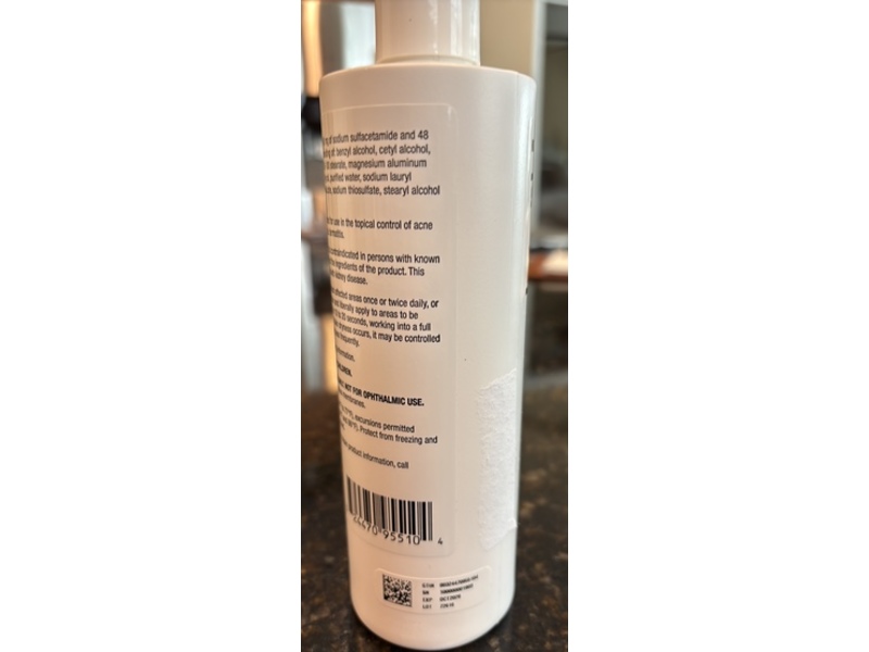 Sodium Sulfacetamide 9.8% and Sulfur 4.8% Cleanser - sulfacetamide sodium, sulfur liquid 10 oz/285 g, Cintex (Rx)