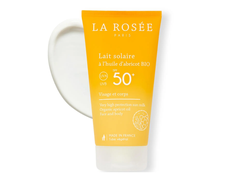 La Rosee Face And Body Sun Milk, SPF 50+, Apricot Oil, 5.07 fl oz/150 mL