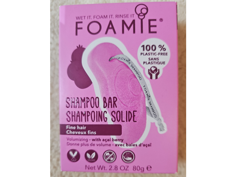 Foamie Volumizing Shampoo Bar, Acai Berry, 2.8 oz/80 g