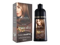 Mokeru Hair Dye Color Shampoo, Argan Oil, Dark Brown, 500 mL - Image 2