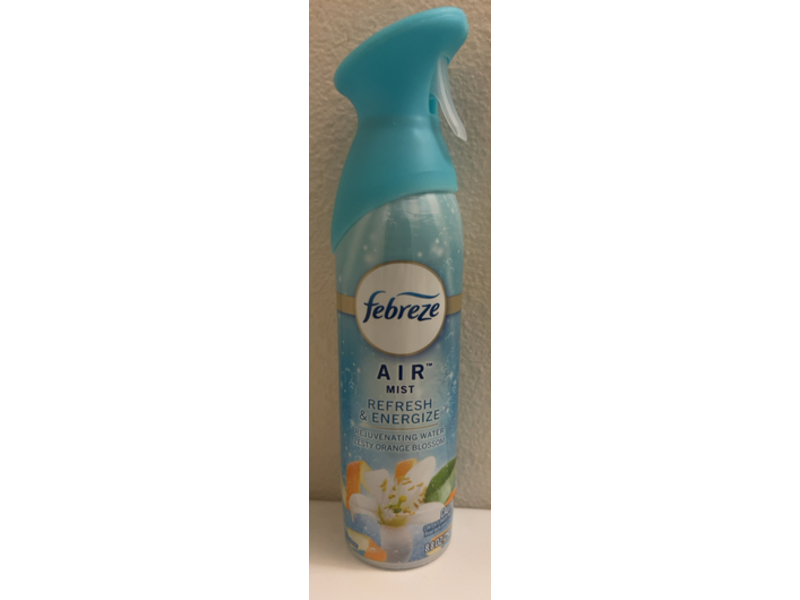 Febreze Refresh & Energize Air Mist, Zesty Orange Blossom, 8.8 oz/250 g, Pack Of 3