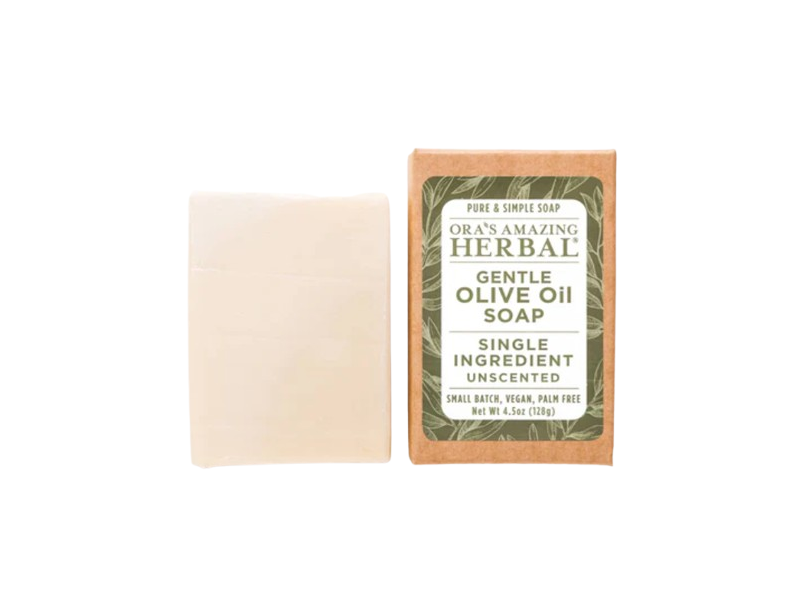 Ora's Amazing Herbal Gentle Olive Oil Soap, Unscented, 4.5 oz/128 g