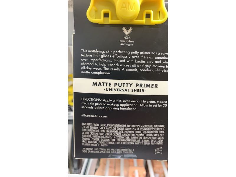 e.l.f. Cosmetics Matte Putty Primer, Universal Sheer, 0.74 oz/21 g