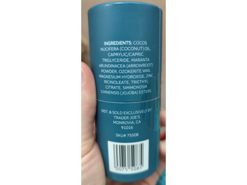 Trader Joe's Deodorant, 1.8 oz/51 g