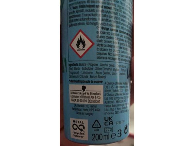 Schwarzkopf Got2b Dry Shampoo, Extra Volume, 200 mL