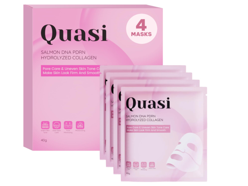 Quasi Hydrolyzed Collagen Mask, Salmon DNA, PDRN, 40 g, Pack Of 4