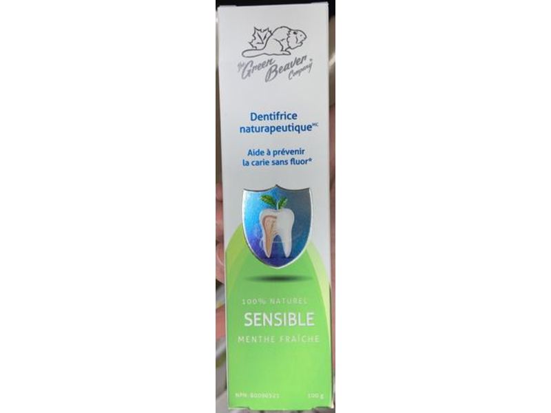 The Green Beaver Company Sensible Naturapeutic Toothpaste, Fresh Mint, 100 g