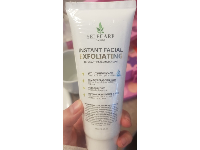 SelfCare Instant Facial Exfoliating, Hyaluronic Acid, 3.5 fl oz/100 mL