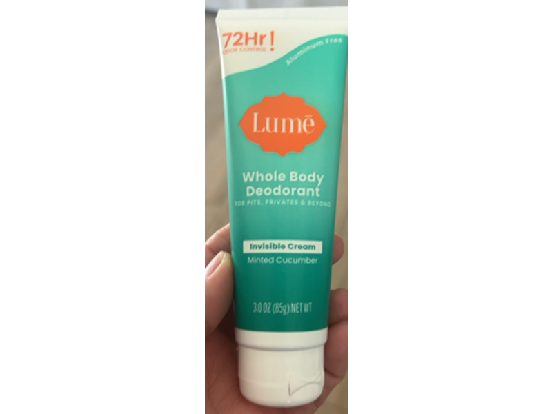 Lume Whole Body Deodorant, Minted Cucumber, 3.0 oz/85 g
