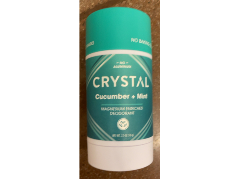 Crystal Magnesium Enriched Deodorant, Cucumber + Mint, 2.5 oz/70 g
