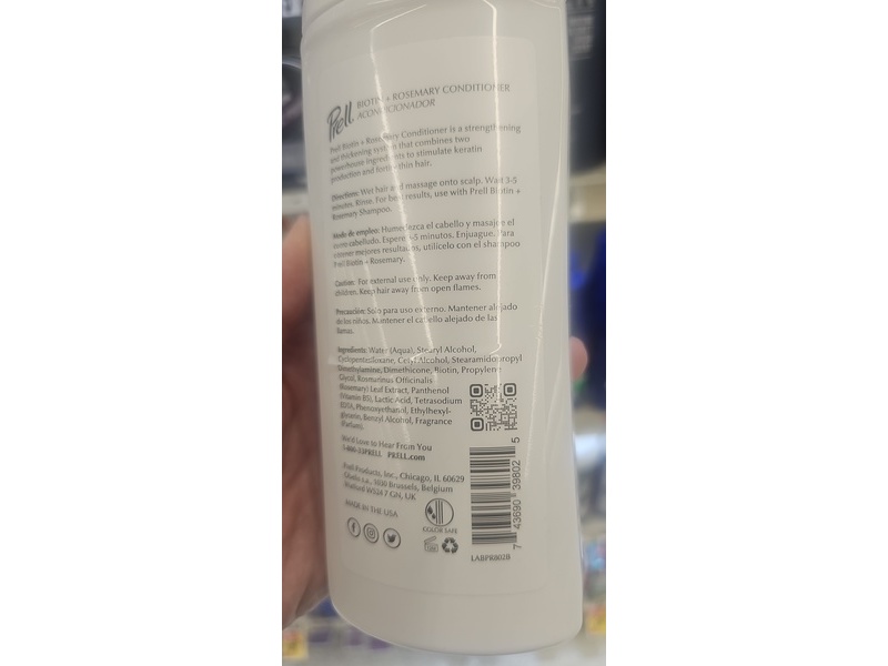 Prell Conditioner, Biotin + Rosemary, 13.5 fl oz/400 mL, Pack of 3