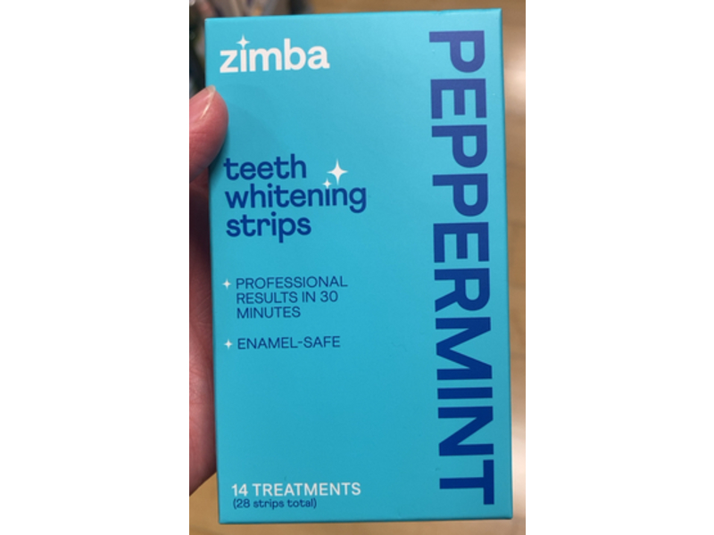 Zimba Teeth Whitening Strips, Peppermint, 14 Count