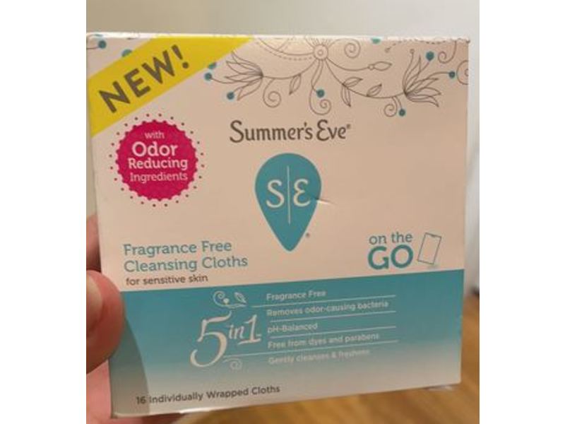 Summers Eve Cleansing Cloths, Fragrance Free,16 Count