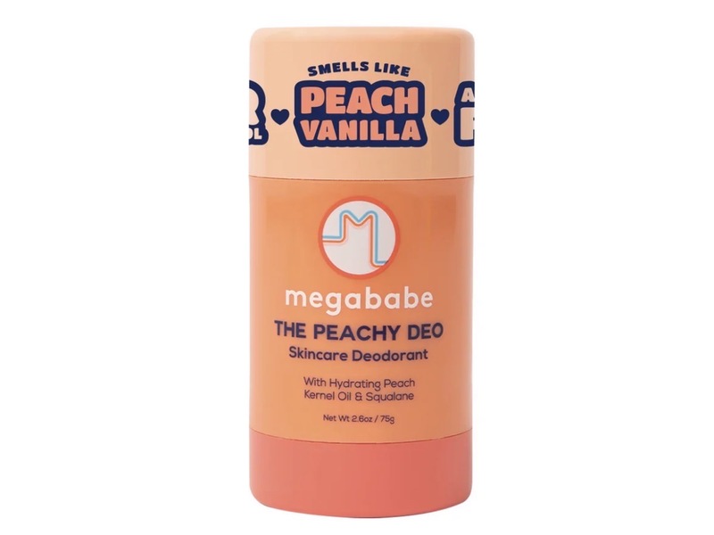 Megababe The Peachy Deo Deodorant, Peach Vanilla, 2.6 oz/75 g