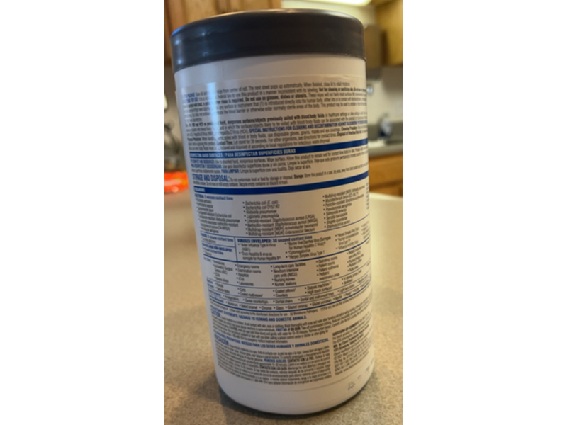 Clorox Health Care Versa Sure Clear Disinfectant Wipes, Alcohol Free, 10.4 oz/749 g, 85 Count