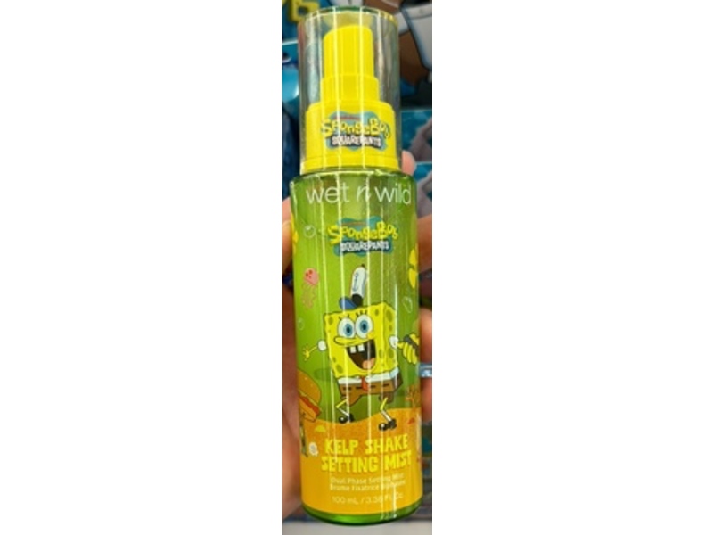 Wet n Wild SpongeBob SquarePants Kelp Shake Dual Phase Setting Mist, 3.38 fl oz/100 mL
